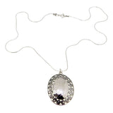 Oval with Spirals Design Necklace N8179